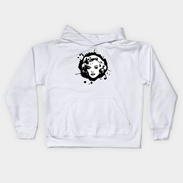 Marilyn | Ink Blot | Pop Art Kids Hoodie by williamcuccio